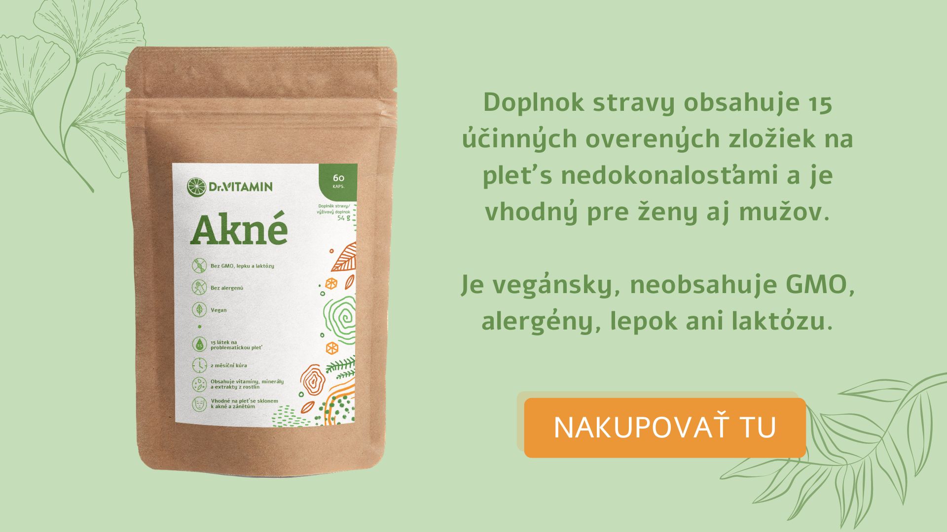 SK akne produkt text
